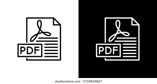 PDF-Symbol schwarz-weiß