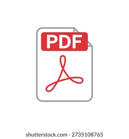 PDF-Symbol. Farbige Vektorgrafik.
