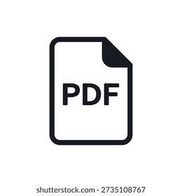 PDF-Symbol. Farbige Vektorgrafik.