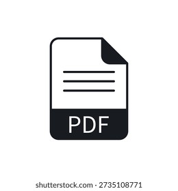 PDF-Symbol. Farbige Vektorgrafik.