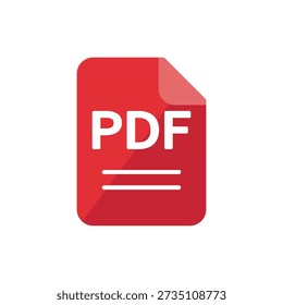 PDF-Symbol. Farbige Vektorgrafik.