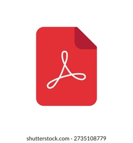 PDF-Symbol. Farbige Vektorgrafik.