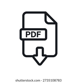 PDF-Symbol. Farbige Vektorgrafik.