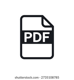 PDF-Symbol. Farbige Vektorgrafik.