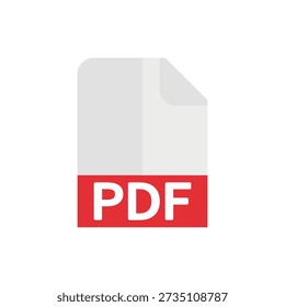 PDF-Symbol. Farbige Vektorgrafik.
