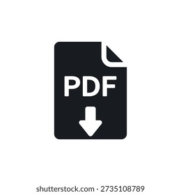 PDF-Symbol. Farbige Vektorgrafik.