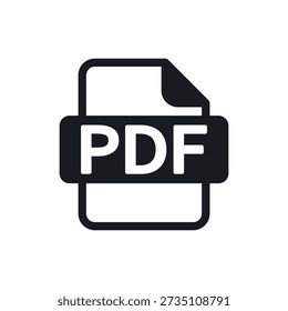 PDF-Symbol. Farbige Vektorgrafik.