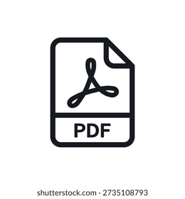 PDF-Symbol. Farbige Vektorgrafik.
