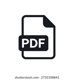 PDF-Symbol. Farbige Vektorgrafik.