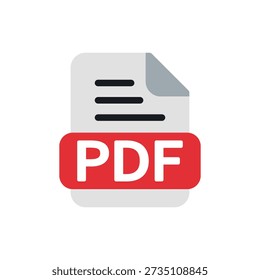 PDF-Symbol. Farbige Vektorgrafik.