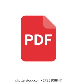 PDF-Symbol. Farbige Vektorgrafik.