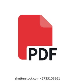 PDF-Symbol. Farbige Vektorgrafik.