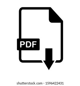 PDF icon design. File PDF symbol icon in trendy flat style design. Vector illustration.