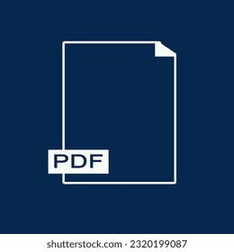PDF icon. Document types in flat style. Vector illustration