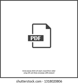 PDF icon. Downloads pdf document. Vector colored icon on white isolated background. Layers grouped for easy editing illustration. For your design.