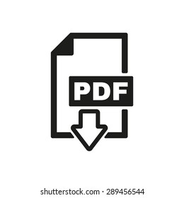 The PDF icon. File format symbol. Flat Vector illustration