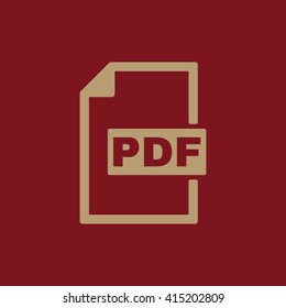Pdf Icon File Format Symbol Flat Stock Vector (Royalty Free) 415202809 ...