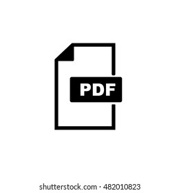 The PDF icon. File format symbol.