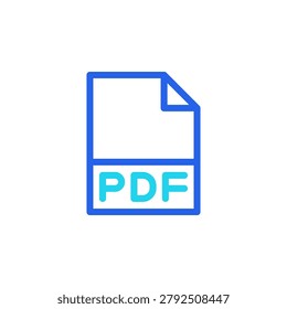 PDF icon with filled outline style symbol for portable document