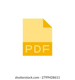 PDF icon with filled outline style symbol for portable document