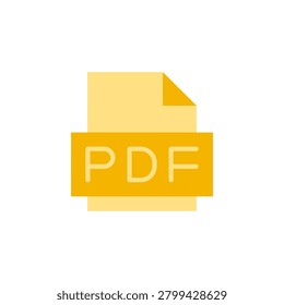 PDF icon with filled outline style symbol for portable document