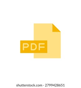PDF icon with filled outline style symbol for portable document
