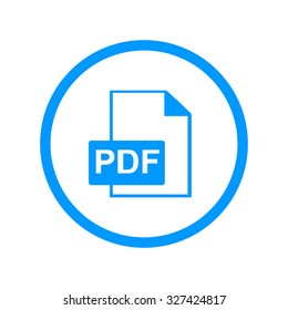 PDF icon. Flat design style eps 10