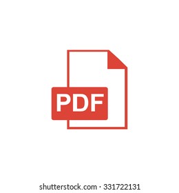 PDF Icon. Flat Design Style Eps 10
