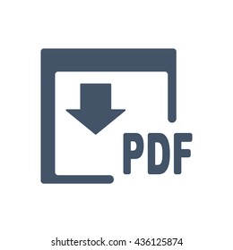 PDF Icon, flat design style