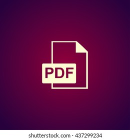 PDF icon. Flat design style eps 10