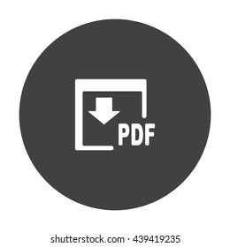 PDF Icon, flat design style