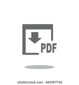 PDF Icon, flat design style