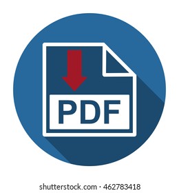 PDF icon flat design style