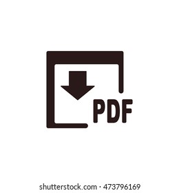 PDF Icon, flat design style