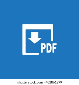 PDF Icon, flat design style
