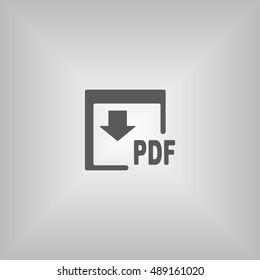 PDF Icon, flat design style