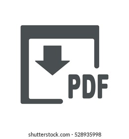 PDF Icon, flat design style