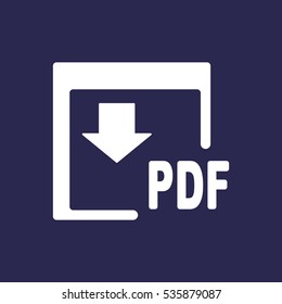 PDF Icon, flat design style