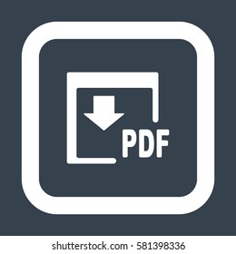 PDF Icon, flat design style