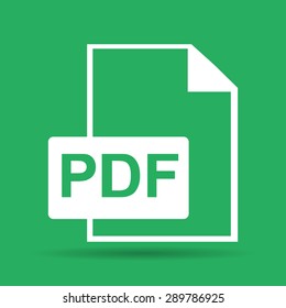 PDF icon. Flat vector illustrator Eps 10