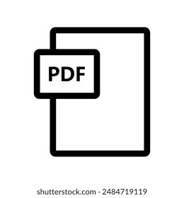 PDF icon illustrated in vector