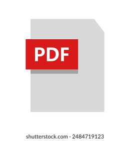 PDF icon illustrated in vector