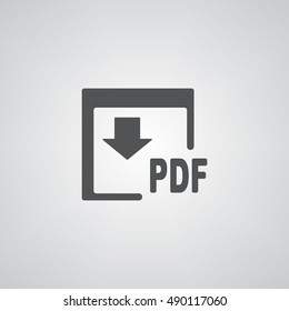 PDF icon illustration isolated vector sign symbol