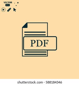 PDF Icon illustration isolated vector sign symbol.