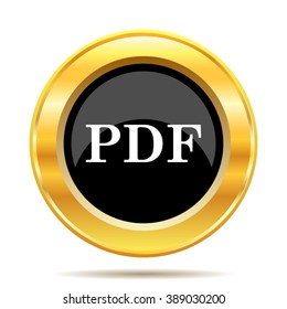 PDF icon. Internet button on white background. EPS10 vector.
