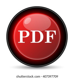 PDF icon. Internet button on white background. EPS10 vector
