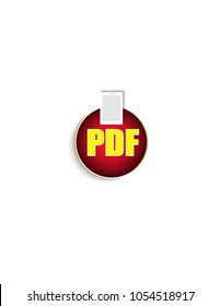 PDF icon isolated