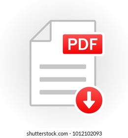 PDF icon isolated. File format. Vector illustration