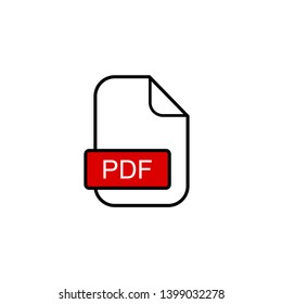 PDF icon isolated on background, Download pdf icon