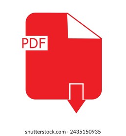 PDF icon isolated on background